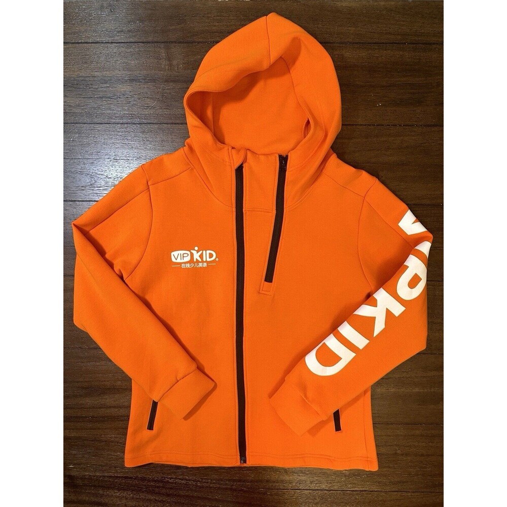 VIP Kid Unisex Size Large 6th Contract Hoodie Orange With Dino On Back
